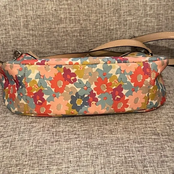 Coach Signature Stripe Floral Print Demi Crossbody ( F30661 ) - Picture 4 of 13